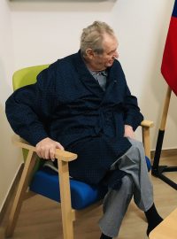 Prezident Miloš Zeman při exkluzivním rozhovoru pro TV Nova