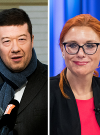 Předseda SPD Tomio Okamura, šéfka Trikolory Zuzana Majerová a předseda PRO Jindřich Rajchl