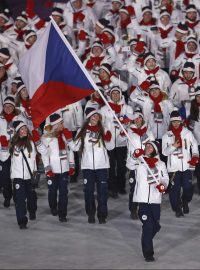 Českou vlajku nesla na olympiádě snowboardistka Eva Samková. Ceremoniálu se zúčastnilo asi pět desítek z 93 českých reprezentantů