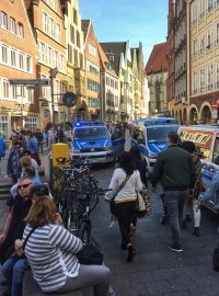 Policie v západoněmeckém Münsteru.