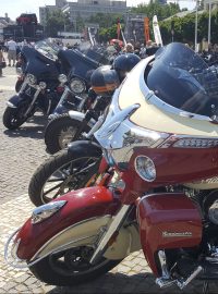 Oslavy 115. výročí značky motocyklů Harley-Davidson na holešovickém Výstavišti v Praze.