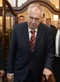 Prezident Miloš Zeman v Poslanecké sněmovně 24. října 2018.