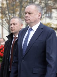 Český prezident Miloš Zeman (vlevo) a prezident Slovenska Andrej Kiska v Martině