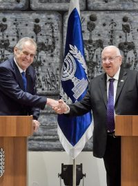 Prezident Zeman se sešel s izraelským prezidentem Reuven Rivlinem