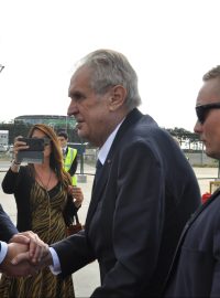 Miloš Zeman na návštěvě Srbska s tamním prezidentem Aleksandarem Vučićem