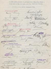 Smlouva mezi předsednictvem Národního výboru Českoslovanského státu s bankami z 8. 11. 1918 ohledně Půjčky Národní Svobody