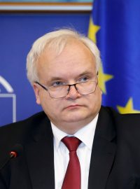 Europoslanec Pavel Svoboda z KDU-ČSL během jednání o jednotném digitálním trhu v Evropském parlamentu, které se konalo 26. února 2019