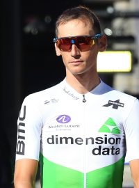 Cyklista Roman Kreuziger v barvách týmu Dimenson Data