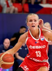 Petra Holešínská v zápase proti Itálii