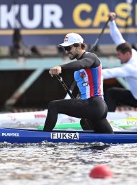 Martin Fuksa v závodě na 1000 metrů při mistrovství světa v kanoistice