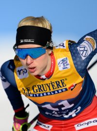 Lyžařka Kateřina Janatová během závodů Tour de Ski