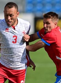 Fotbalisté české reprezentace v přátelském utkání s Maltou