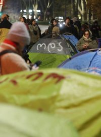 Proevropští protestující stanují v centru Tbilisi