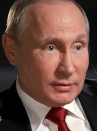 Ruský prezident Vladimir Putin během rozhovoru pro americkou televizi NBC.