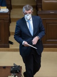 Hlasování o nedůvěře v Poslanecké sněmovně. Andrej Babiš.