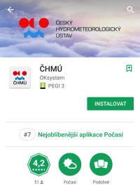 Aplikace ČHMÚ (ilustrační foto)