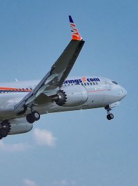 Boeing B-737 MAX8 společnosti Smartwings v Mladé Boleslavi v roce 2018.