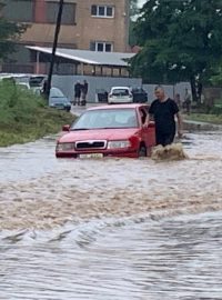 Velká voda v Tutlekách na Rychnovsku.