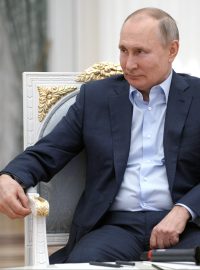 Ruský prezident Vladimir Putin během jednání 4. března 2021