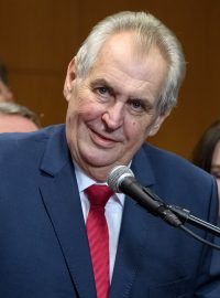 Prezident Miloš Zeman v Top Hotelu Praha po svém znovuzvolení