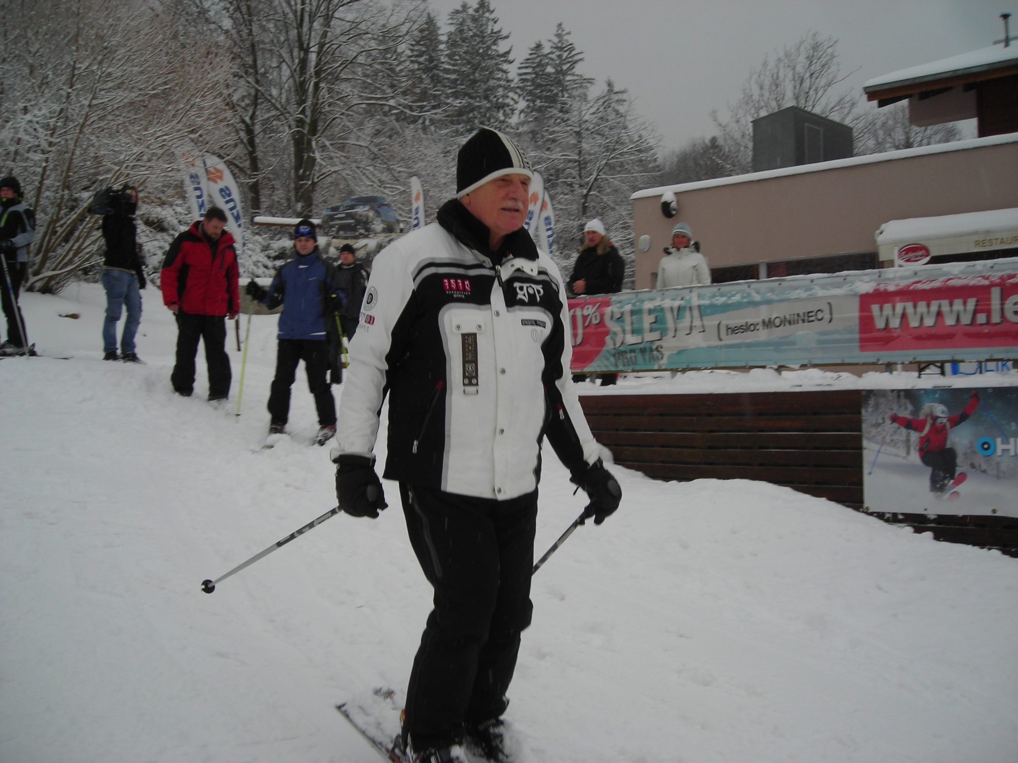 Václav Klaus lyžuje na Monínci, zima 2013 | Foto: Jan Kopřiva | Zdroj: Český rozhlas