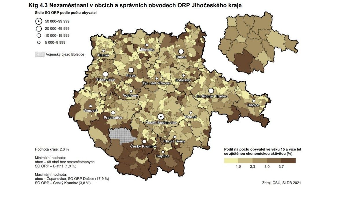 Nezaměstnanost v Jihočeském kraji | Zdroj: ČSÚ